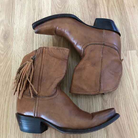 Lucchese 1883 Resistol Ranch Envio Gratis M4906 Leather Short Booties - Picture 12 of 15